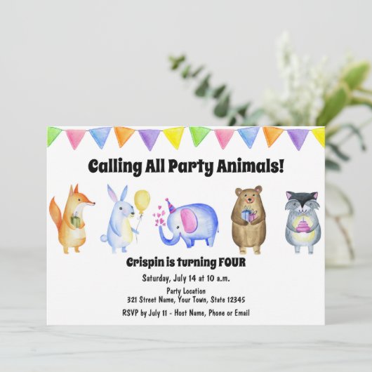 Aankondiging van een feestdag voor dieren (Staand voorkant)