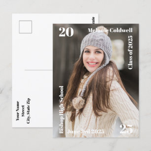 Aankondiging van een gepersonaliseerd Afstuderen Briefkaart
