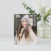 Aankondiging van een gepersonaliseerd Afstuderen Briefkaart (Staand voorkant)