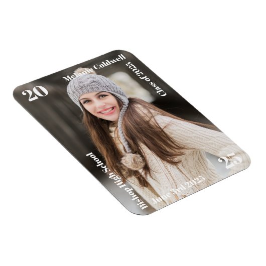 Aankondiging van een gepersonaliseerd Afstuderen Magneet (Rechterzijde)