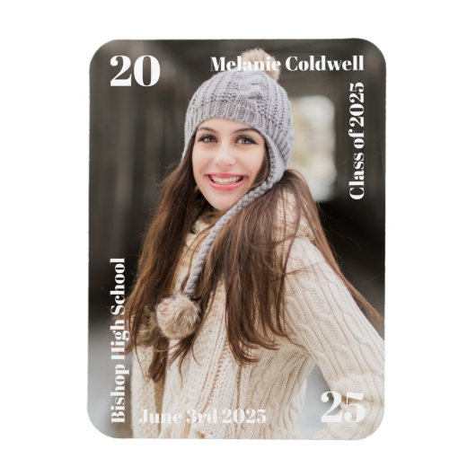 Aankondiging van een gepersonaliseerd Afstuderen Magneet (Verticaal)