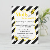 Aankondiging van een gestripte Birthday Party (Staand voorkant)