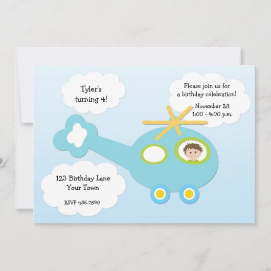 Aankondiging van een helikopter (Voorkant)