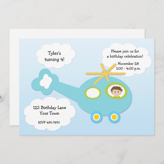 Aankondiging van een helikopter (Voorkant / Achterkant)