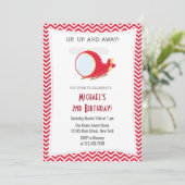 Aankondiging van een helikopter Birthday Party (Staand voorkant)