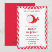 Aankondiging van een helikopter Birthday Party (Voorkant / Achterkant)
