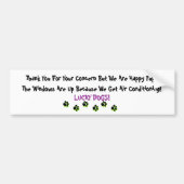 Aankondiging van een hond in de auto bumpersticker (Voorkant)