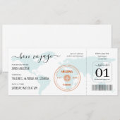 Aankondiging van een instapkaart die weggaat (Voorkant / Achterkant)