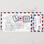 Aankondiging van een instapkaart voor Nautical Air (Voorkant / Achterkant)