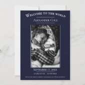 Aankondiging van een marineminimalistische foto va (Voorkant)