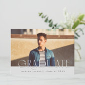 Aankondiging van een modern Afstuderen in Trendy (Staand voorkant)