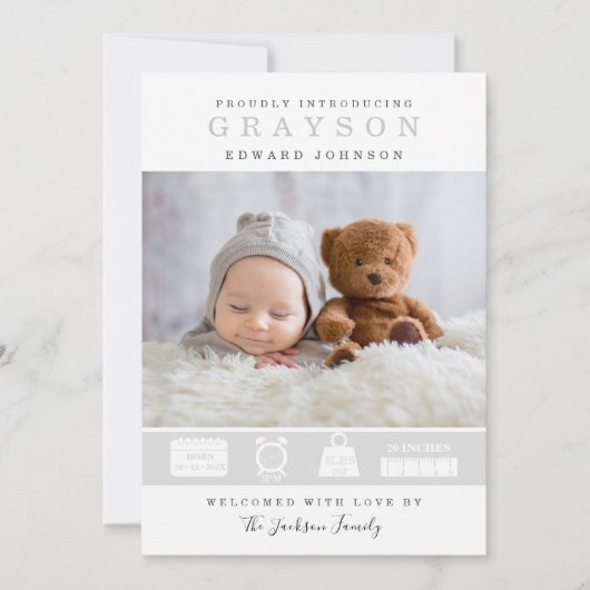 Aankondiging van een moderne foto met een Stats-ka (Voorkant)