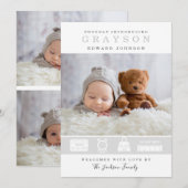 Aankondiging van een moderne foto met een Stats-ka (Voorkant / Achterkant)