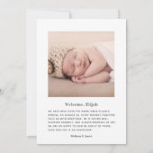 Aankondiging van een moderne minimale foto (Achterkant)