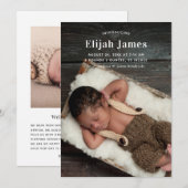 Aankondiging van een moderne minimale foto (Voorkant / Achterkant)