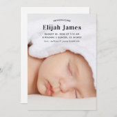 Aankondiging van een moderne minimale foto (Voorkant / Achterkant)