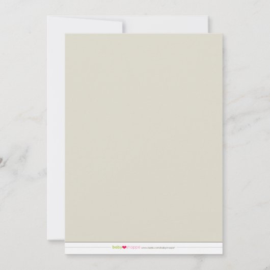 Aankondiging van een monogram gestreept : roze (Achterkant)