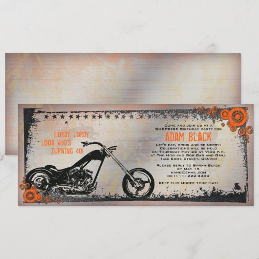 Aankondiging van een motorfiets (Voorkant / Achterkant)