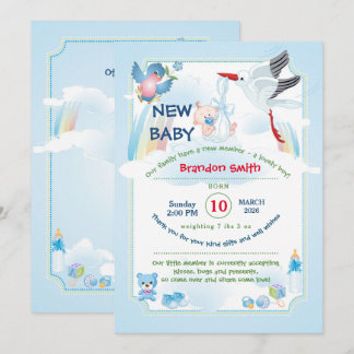 aankondiging van een nieuwe baby, het is een jonge