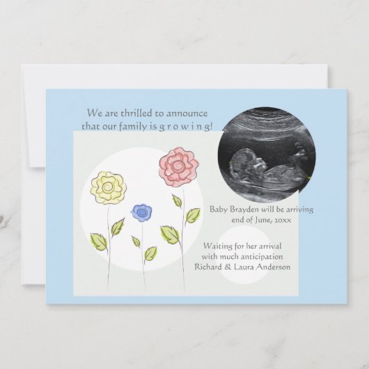 Aankondiging van een nieuwe blauwe foto van een zw (Voorkant)