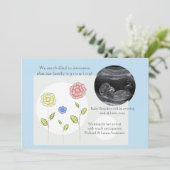 Aankondiging van een nieuwe blauwe foto van een zw (Staand voorkant)