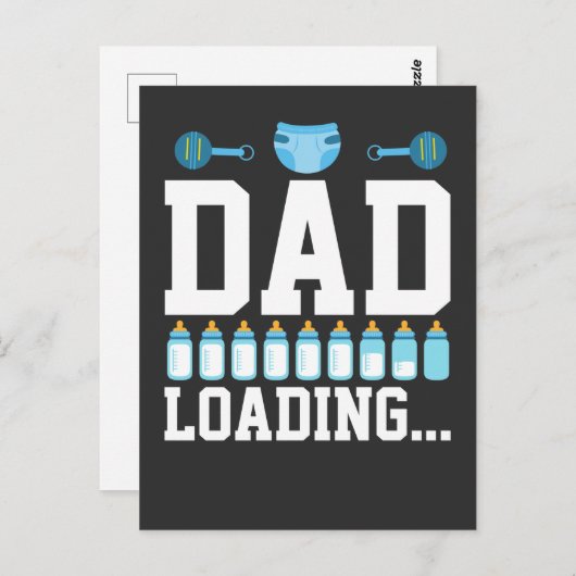 Aankondiging van een nieuwe Pap-Baby lade voor een Briefkaart (Voorkant / Achterkant)