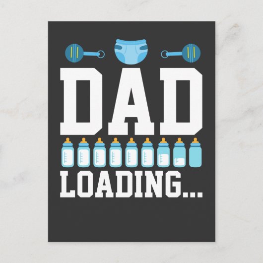 Aankondiging van een nieuwe Pap-Baby lade voor een Briefkaart (Voorkant)