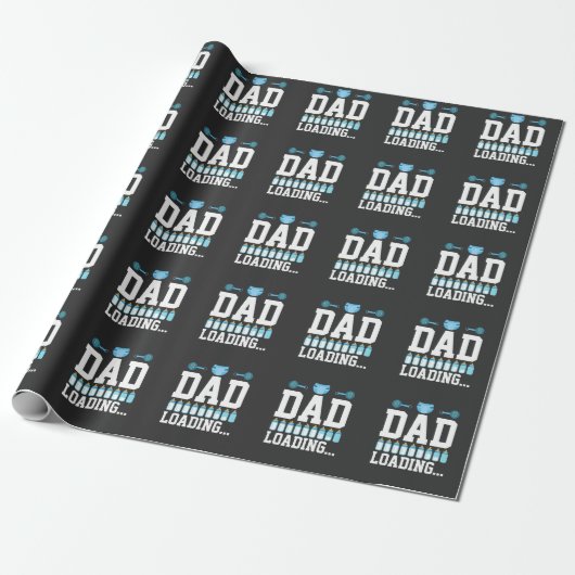 Aankondiging van een nieuwe Pap-Baby lade voor een Cadeaupapier (Uitgerold)