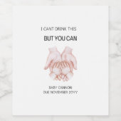 Aankondiging van een persoonlijk tintje voor zwang wijn etiket (Enkel label)