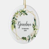 Aankondiging van een speciale zwangerschap Floral  Keramisch Ornament (Rechts)