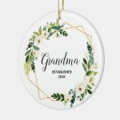 Aankondiging van een speciale zwangerschap Floral  Keramisch Ornament (Links)