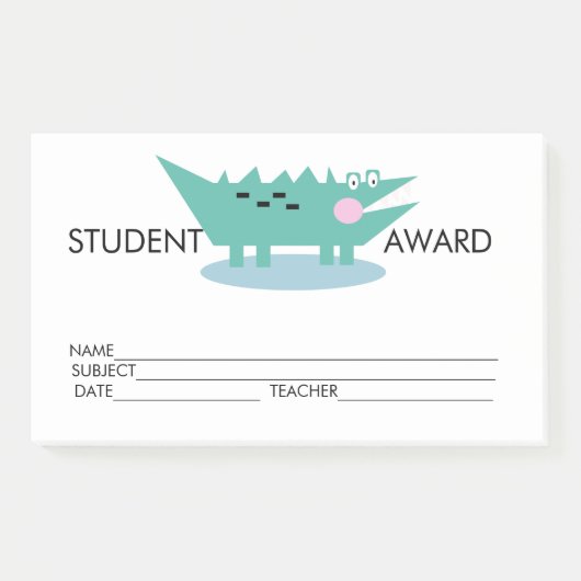 Aankondiging van een studentenprijs post-it® notes (Voorkant)