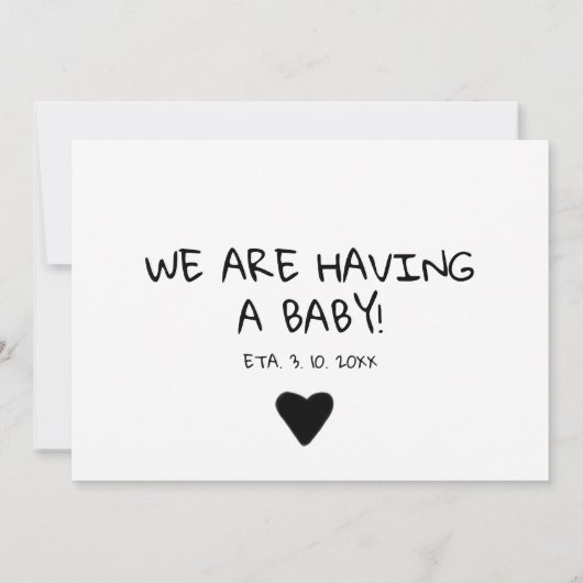 Aankondiging van een tijdelijke minimale zwangersc (Achterkant)