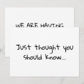 Aankondiging van een tijdelijke minimale zwangersc (Voorkant / Achterkant)