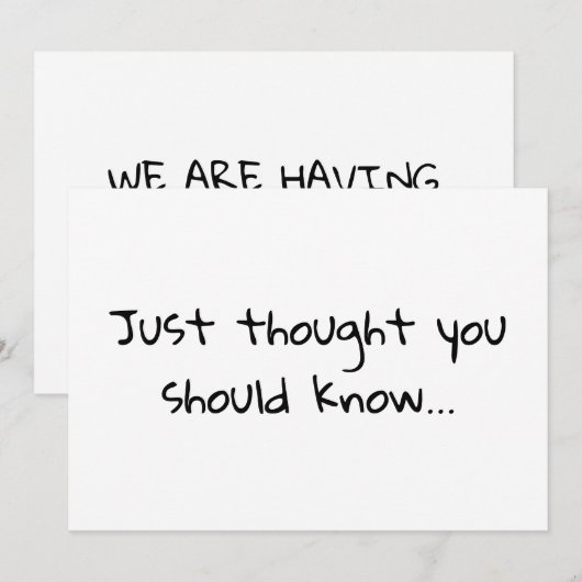 Aankondiging van een tijdelijke minimale zwangersc (Voorkant / Achterkant)