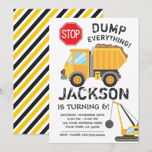 Aankondiging van een uitnodiging voor de bouw (Voorkant / Achterkant)