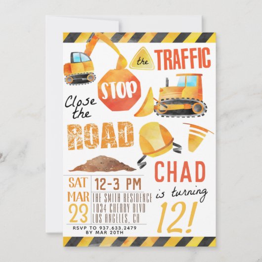 Aankondiging van een uitnodiging voor de bouw (Voorkant)