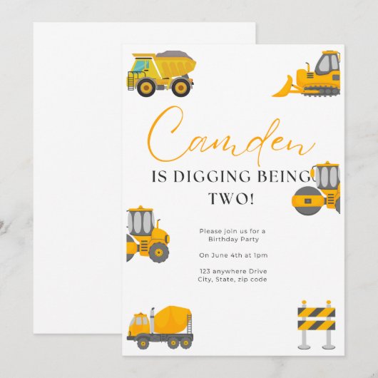 Aankondiging van een uitnodiging voor de bouw (Voorkant / Achterkant)