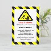 Aankondiging van een uitnodiging voor de bouw (Staand voorkant)