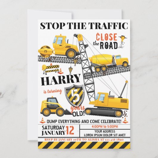 Aankondiging van een uitnodiging voor de bouw (Voorkant)