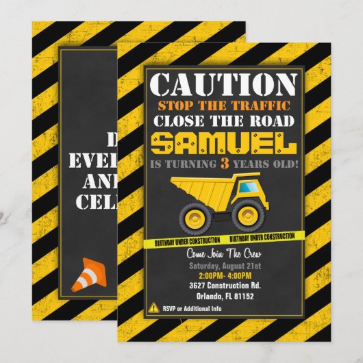 Aankondiging van een uitnodiging voor de bouw (Voorkant / Achterkant)