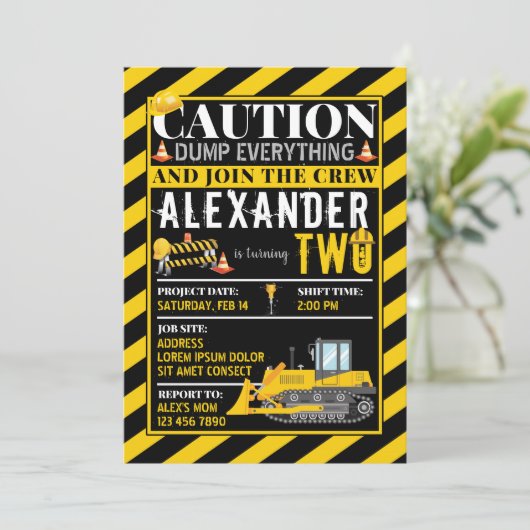 Aankondiging van een uitnodiging voor de bouw (Staand voorkant)