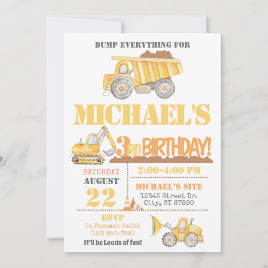 Aankondiging van een uitnodiging voor de bouw (Voorkant)