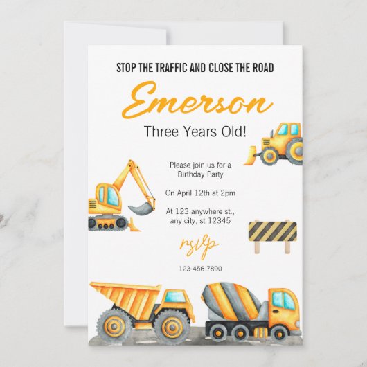 Aankondiging van een uitnodiging voor de bouw (Voorkant)