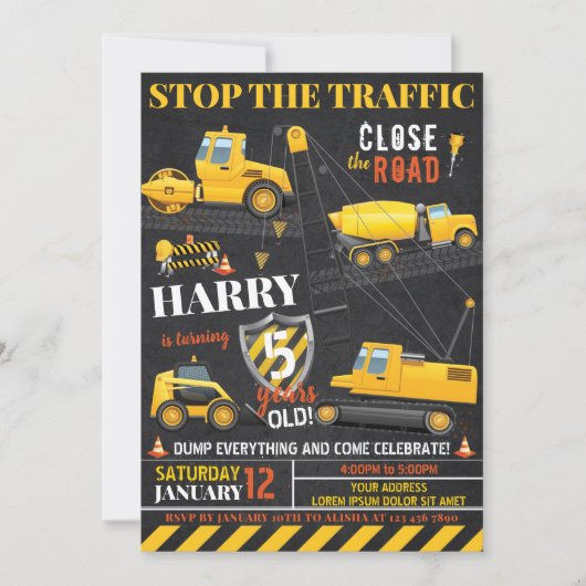 Aankondiging van een uitnodiging voor de bouw (Voorkant)