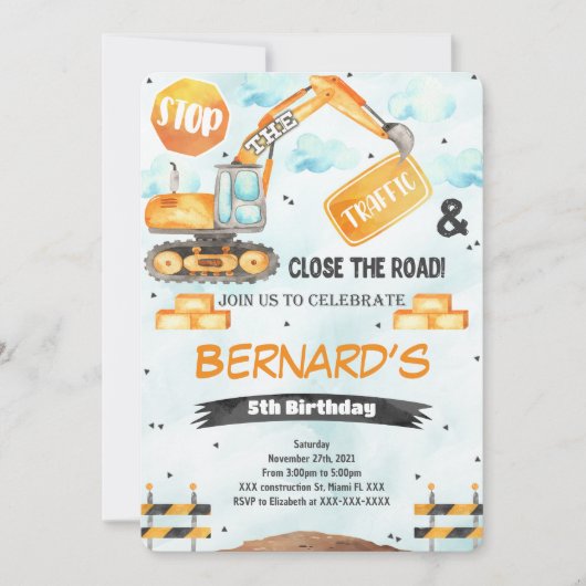 Aankondiging van een uitnodiging voor de bouw (Voorkant)