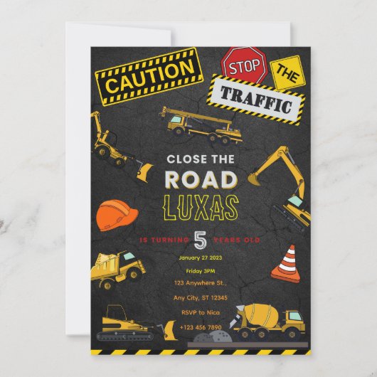 Aankondiging van een uitnodiging voor de bouw (Voorkant)