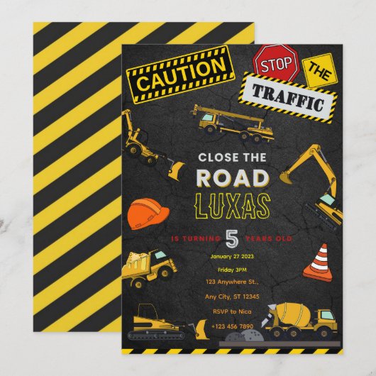 Aankondiging van een uitnodiging voor de bouw (Voorkant / Achterkant)