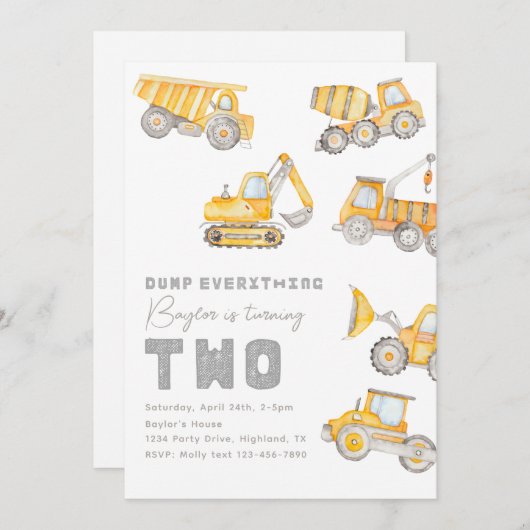 Aankondiging van een uitnodiging voor de bouw | Bo (Voorkant / Achterkant)