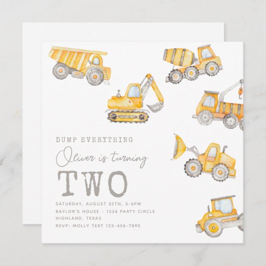 Aankondiging van een uitnodiging voor de bouw | Bo (Voorkant / Achterkant)